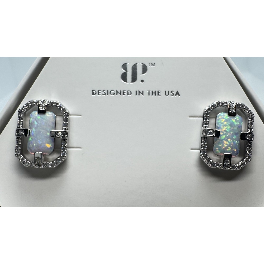 Bomb Party October Earrings - ER44987 Carved With Calm - Rhodium Plating